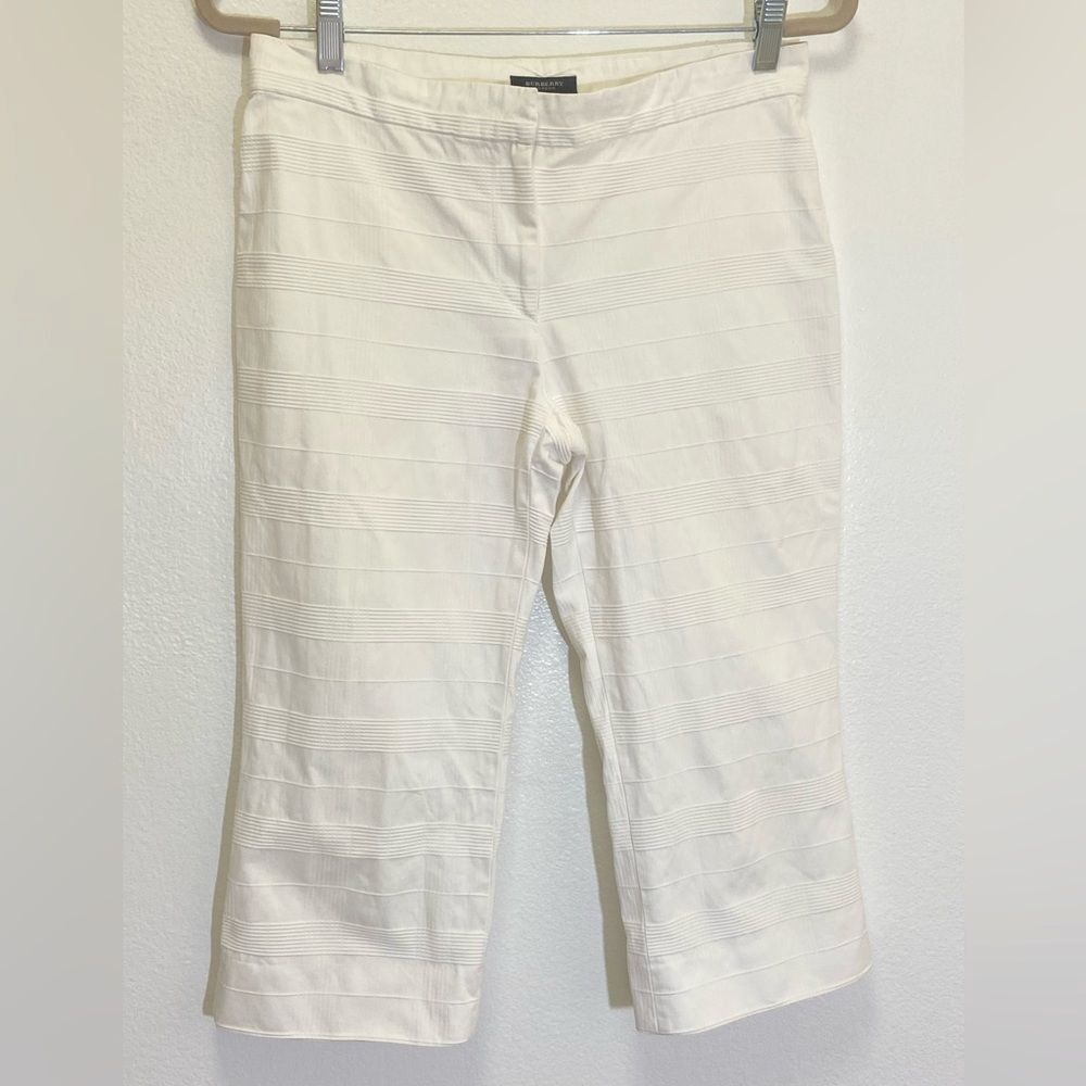Burberry London - Texturized Plaid Capri Pants - size M (4-6)